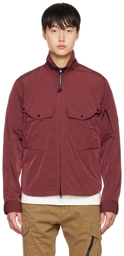 Photo: C.P. Company Burgundy Water-Resistant Jacket