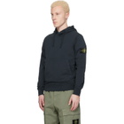 Stone Island Navy 6100062 Organic Cotton Fleece Hoodie