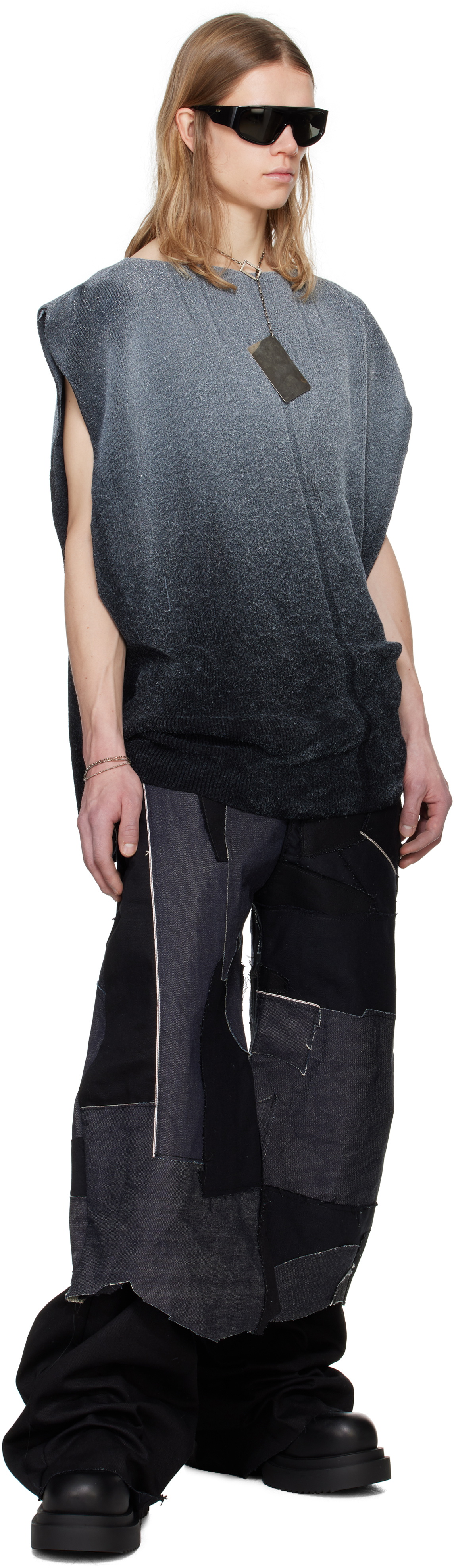 Swampgod Black & Navy 3/4 Fisolo Jeans