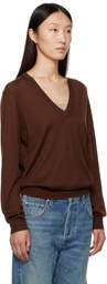 Loulou de Saison Brown Julio Cashmere Sweater