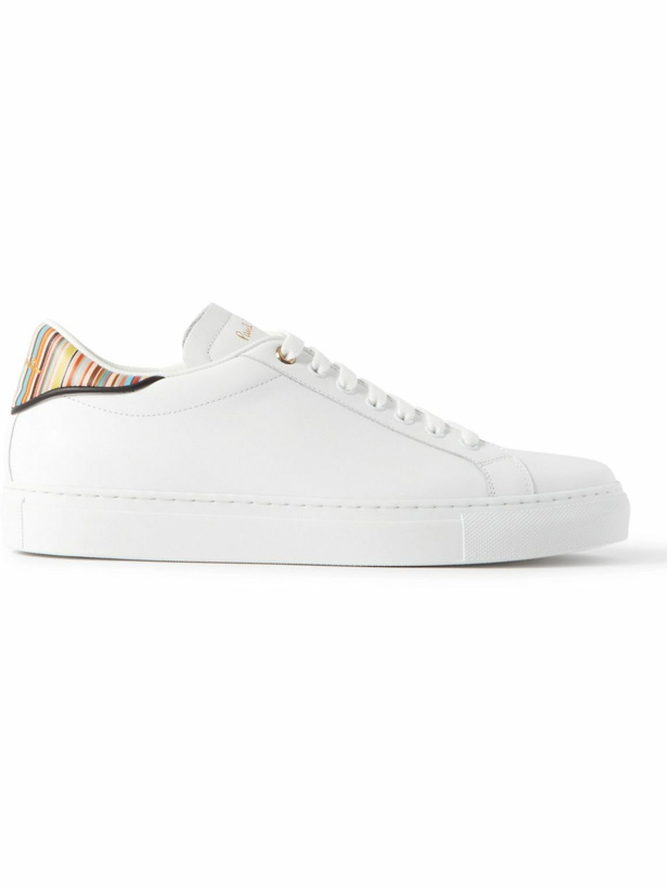 Photo: Paul Smith - Beck Artist Stripe Leather Sneakers - White