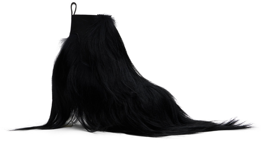 Rick Owens Black Porterville Minimal Grill Beatle 65 Chelsea Boots