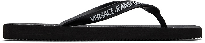 Photo: Versace Jeans Couture Black Logo Sandals