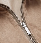 Giorgio Armani - Slim-Fit Leather-Trimmed Suede Blouson Jacket - Men - Beige