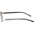 Valentino Silver & Black Metal Cat-Eye Sunglasses