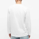Comme des Garçons Play Men's Long Sleeve Multi Logo T-Shirt in White/Black