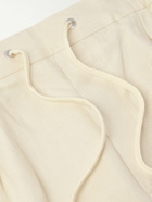 Ralph Lauren Purple label - Dorset Straight-Leg Silk and Linen-Blend Drawstring Shorts - Neutrals