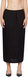 LESET Black Yoko Midi Skirt