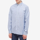 Beams Plus Men's Button Down Oxford Shirt in Blue