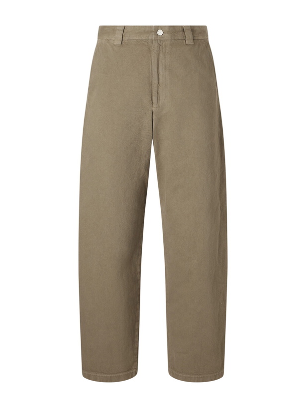 Photo: A.P.C. - Ville Cropped Straight-Leg Cotton-Gabardine Chinos - Green