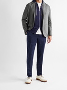 BRUNELLO CUCINELLI - Unstructured Mélange Cashmere-Jersey Blazer - Gray