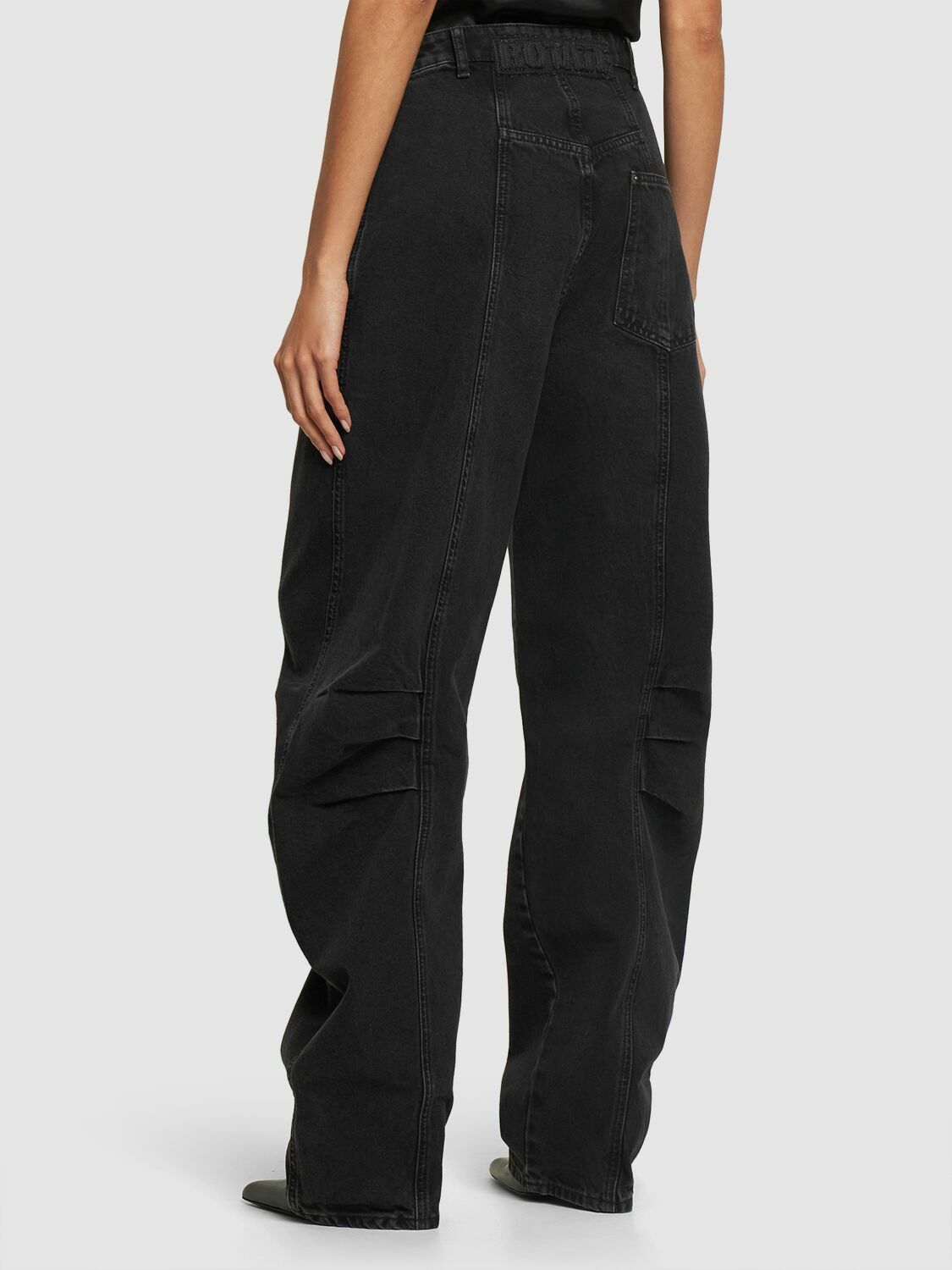 ROTATE - Washed Denim Wide Pants Rotate