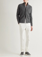 Thom Sweeney - Cable-Knit Wool and Cashmere-Blend Cardigan - Gray