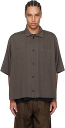 Aviva Jifei Xue Gray Short Sleeve Boxy Shirt