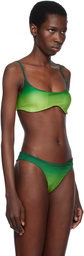 Casablanca Green Gradient Bikini Top
