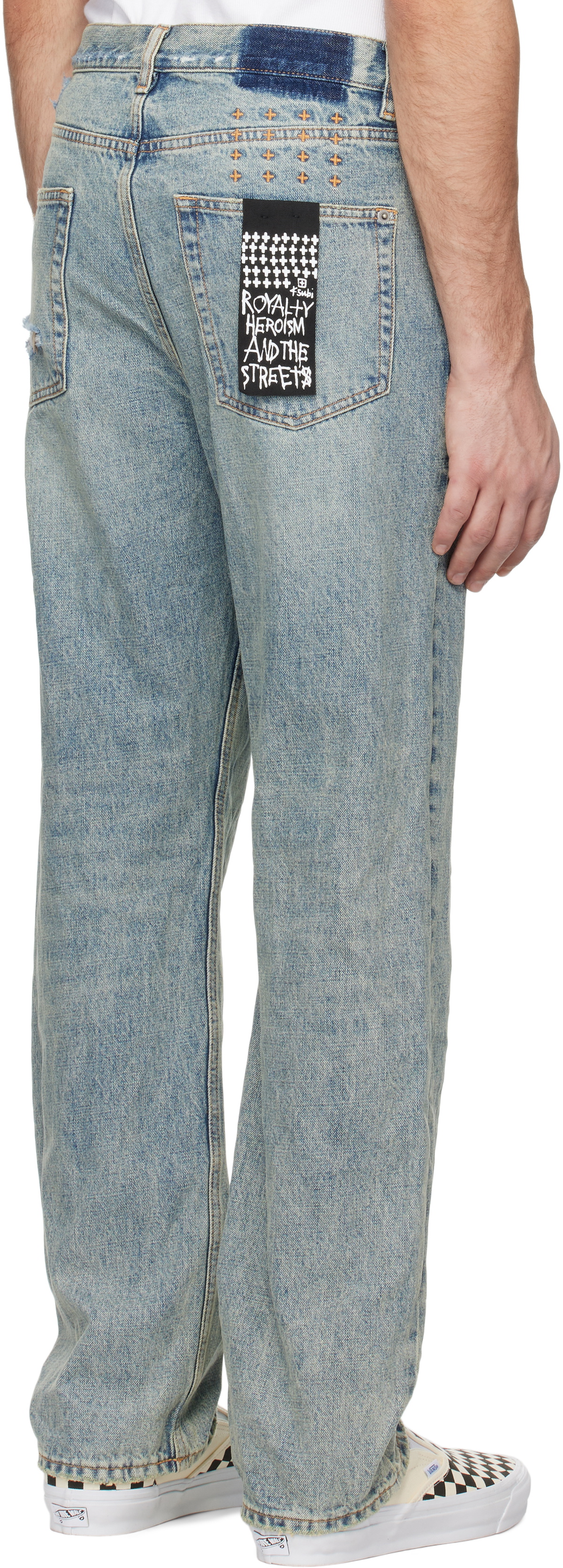 Ksubi Blue Anti K Stage Dive Trashed Jeans Ksubi