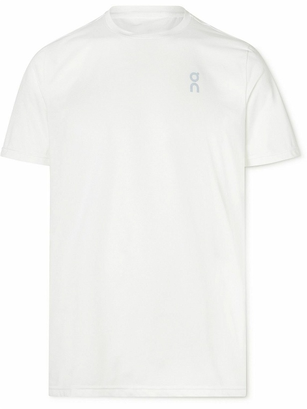 Photo: ON - Core Logo-Print Stretch Recycled-Jersey T-Shirt - White