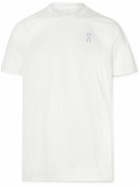 ON - Core Logo-Print Stretch Recycled-Jersey T-Shirt - White