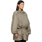 OPEN YY Khaki Belted Cargo Field Jacket