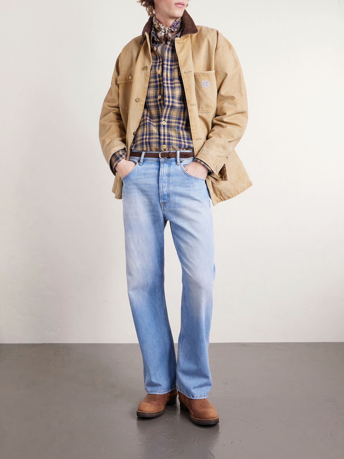 Visvim - Lumber Checked Wool and Linen-Blend Twill Shirt - Brown