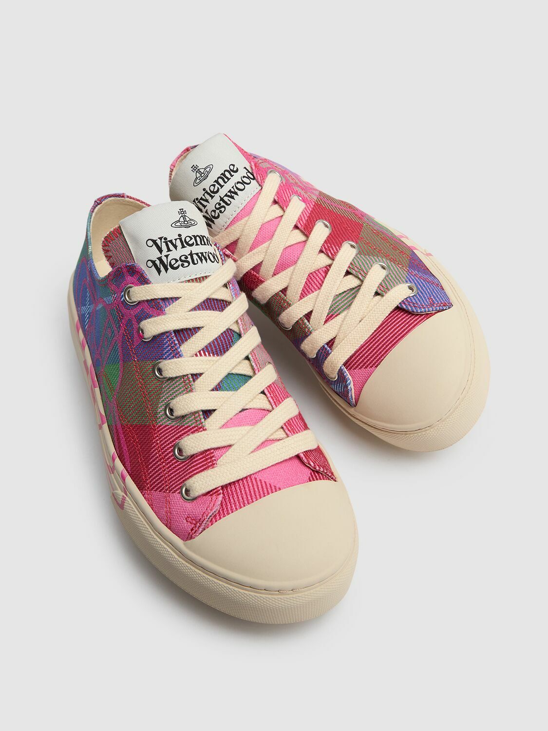 VIVIENNE WESTWOOD 10mm Plimsoll Canvas Low Top Sneakers