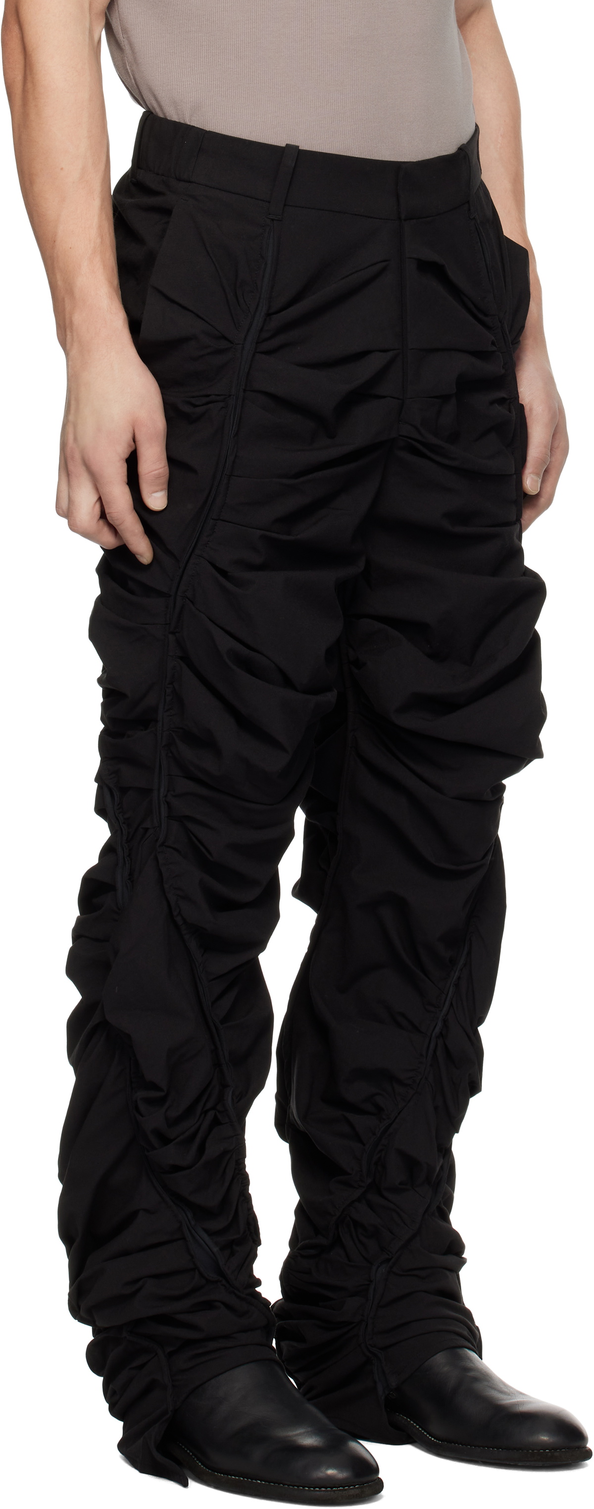 POST ARCHIVE FACTION (PAF) Black 7.0 Technical Left Trousers Post