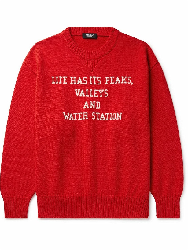 Photo: UNDERCOVER - Jacquard-Knit Wool Sweater - Red