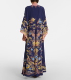Etro Paisley tie-neck silk maxi dress