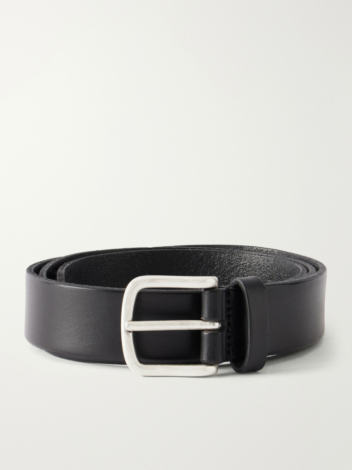 Anderson's - 3.5cm Studded Leather Belt - Black