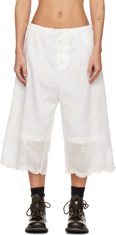 Photo: OUR LEGACY White Frill Shorts