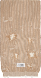 MM6 Maison Margiela Tan & White Amended Optical Ribs Scarf