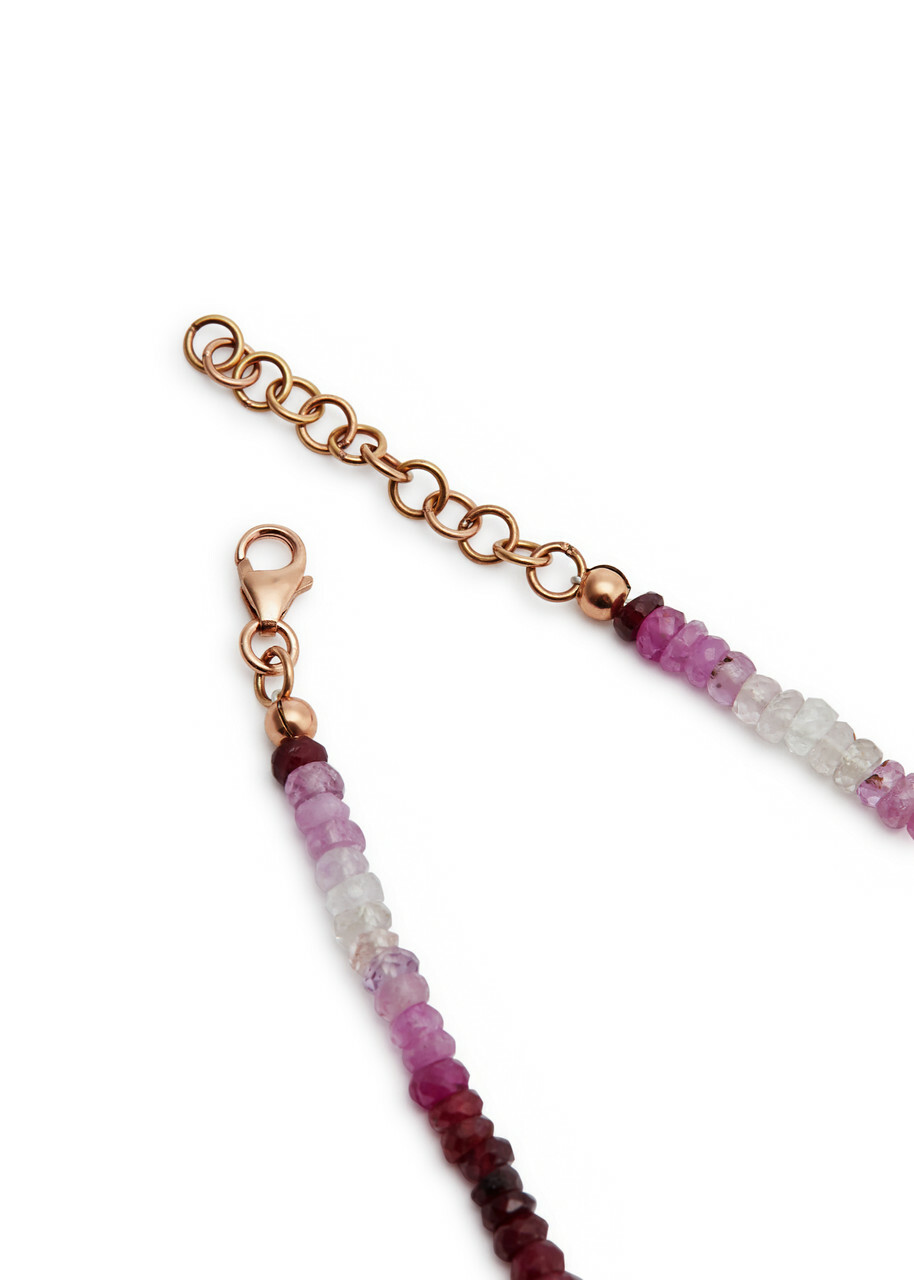 Roxanne First The Smiley Sapphire Beaded Bracelet - Pink - One Size
