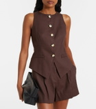 Veronica Beard Hartwell linen-blend twill vest