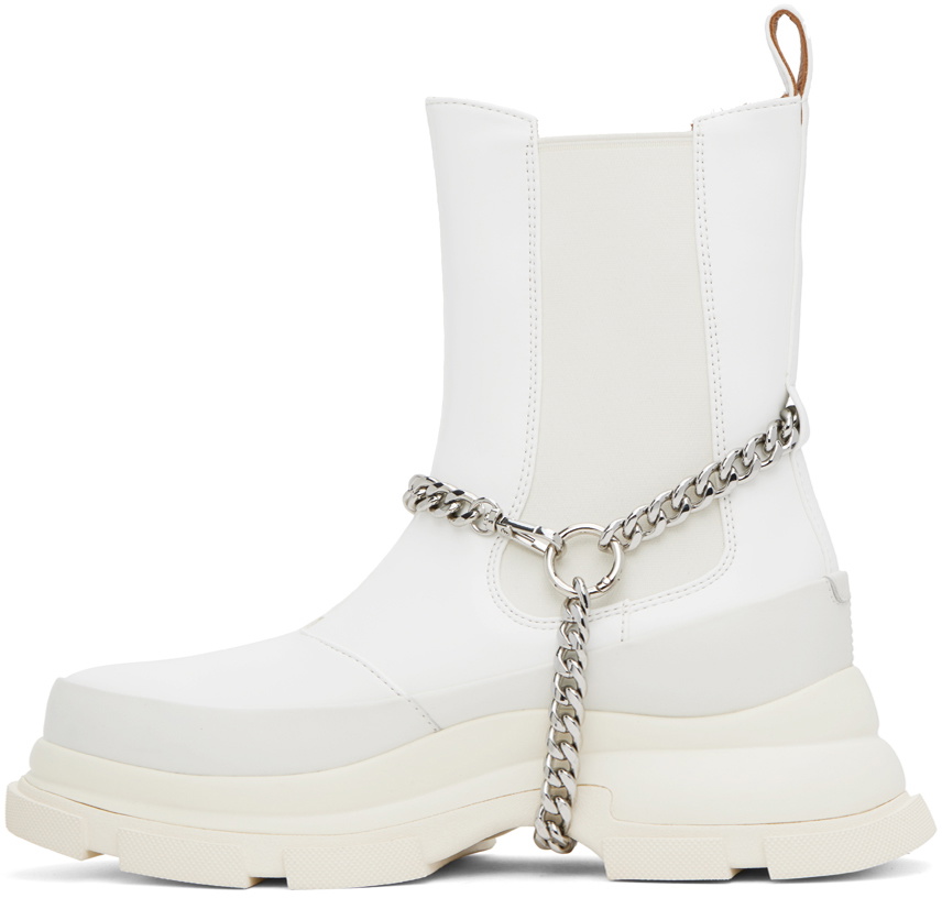 both White Gao Chelsea Boots