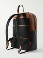 Serapian - Stepan 72 Leather-Trimmed Logo-Embossed Coated-Canvas Backpack