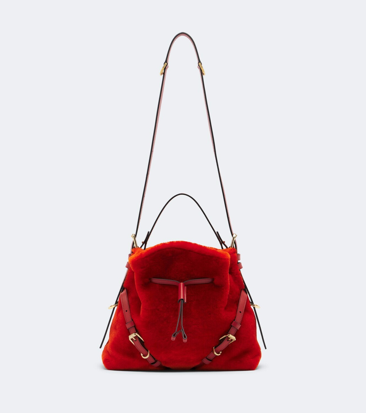 Givenchy Voyou Bucket Small shearling bucket bag