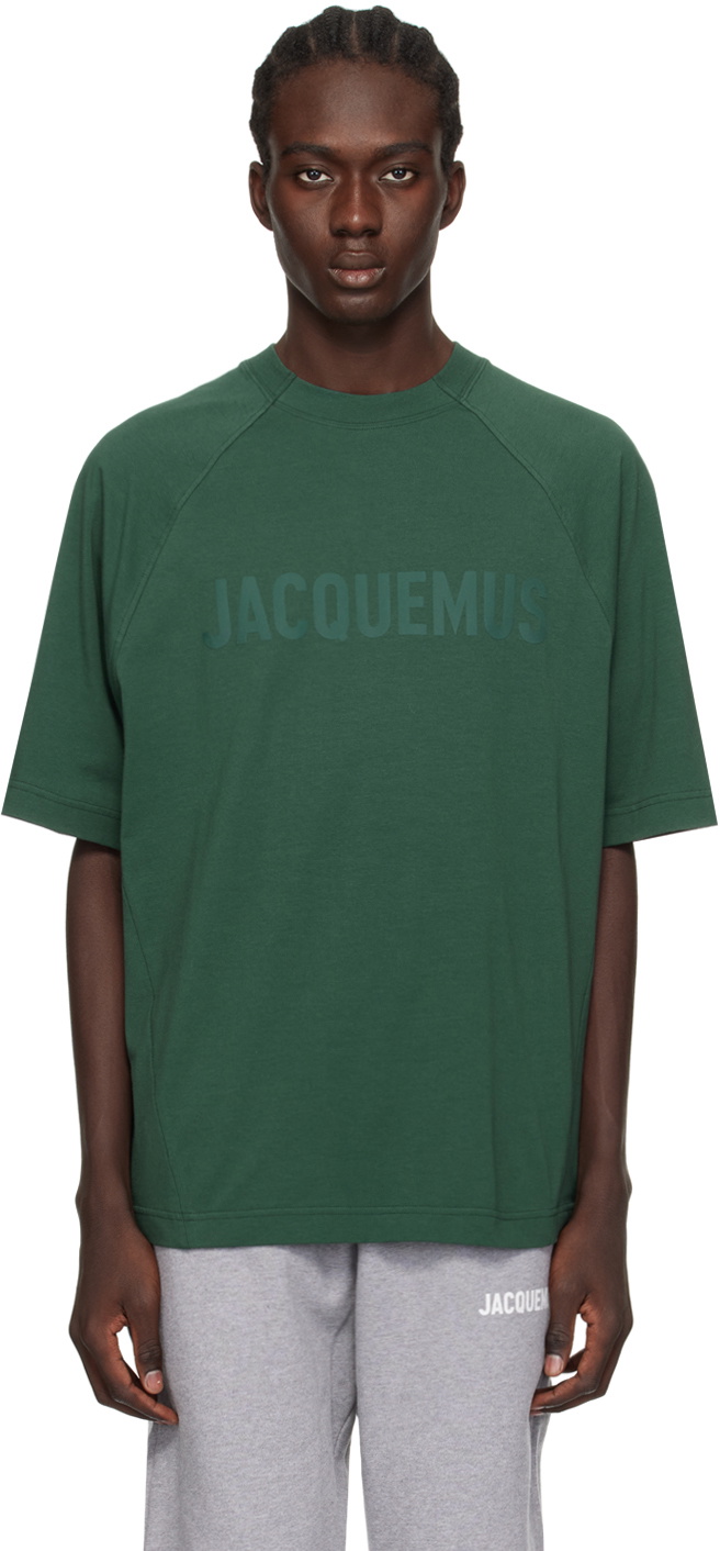 【関税込み】JACQUEMUS グリーン Le t-shirt Typo Tシャツ Jacquemus Green 'Le T-Shirt Typo' T-Shirt Jacquemus