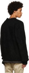 sacai Black Rib Sweater