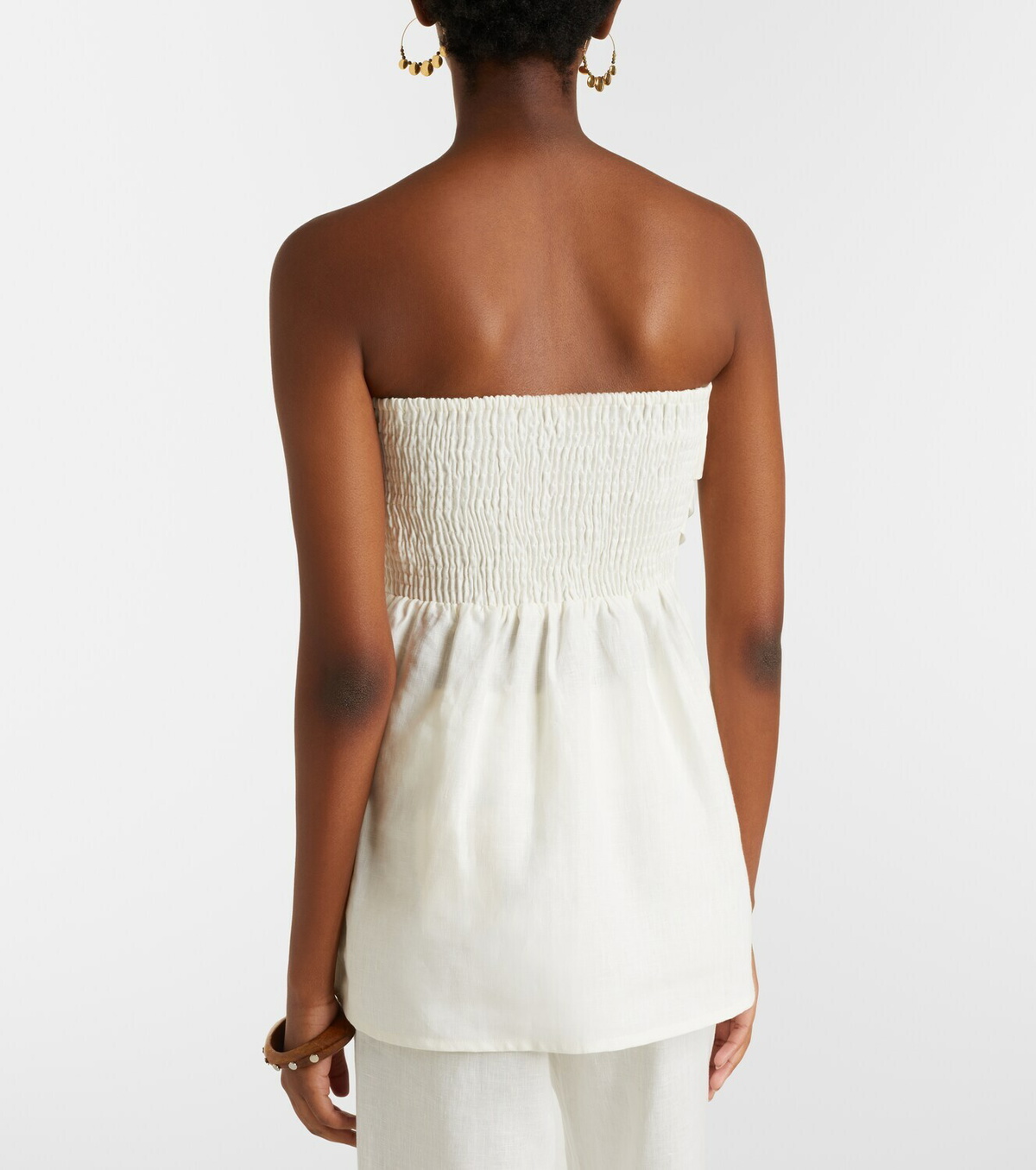 Faithfull Boe strapless linen top