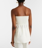 Faithfull Boe strapless linen top