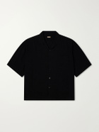 KAPITAL - Big Lyocell and Linen-Blend Shirt - Black