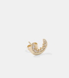 Sydney Evan Crescent Moon 14kt gold earrings with diamonds