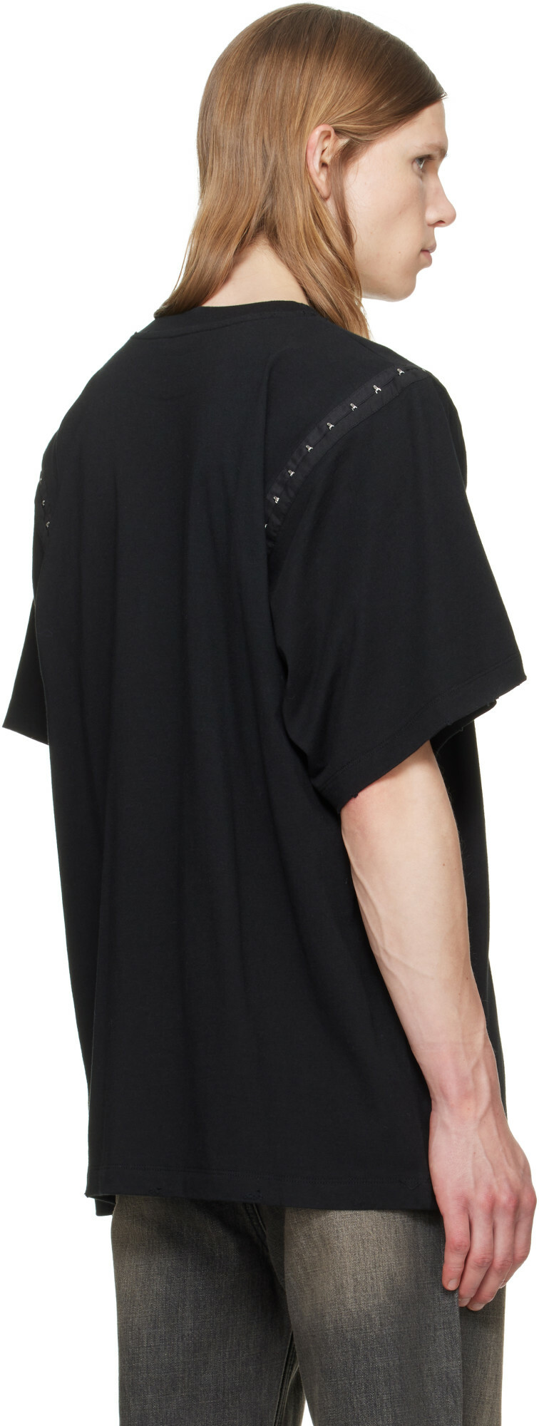 We11done Black Hook & Eye T-Shirt