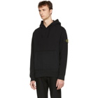 Stone Island Black Arm Badge Logo Hoodie