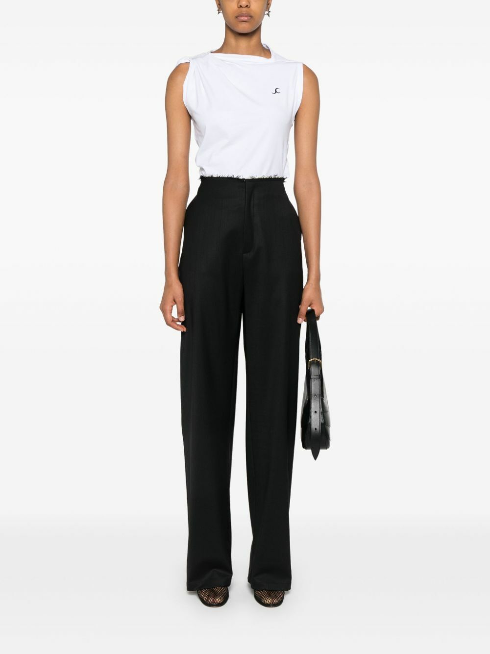 Jade Cropper Raw-Edge Tailored Trousers