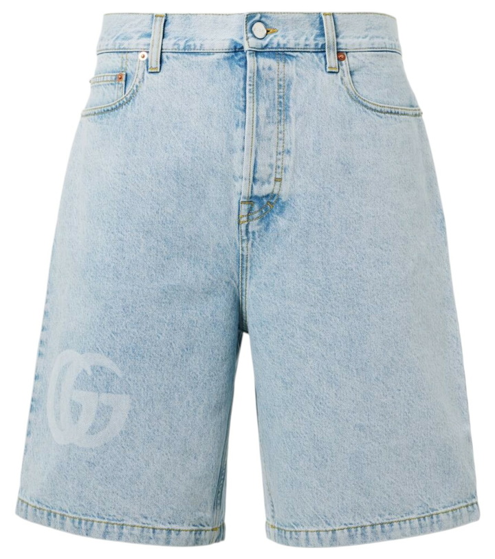 Photo: Gucci GG denim Bermuda shorts