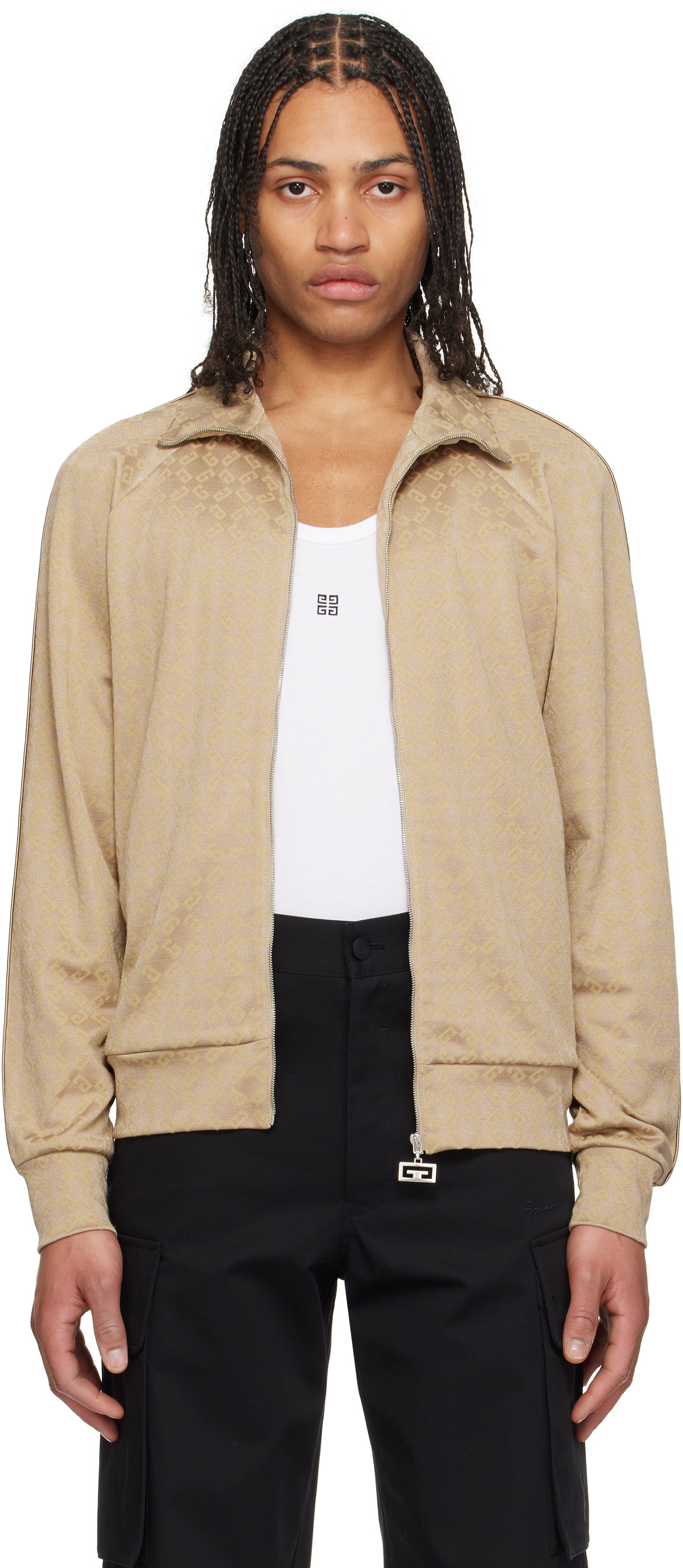 Givenchy Beige Vintage Zipped Track Jacket Givenchy