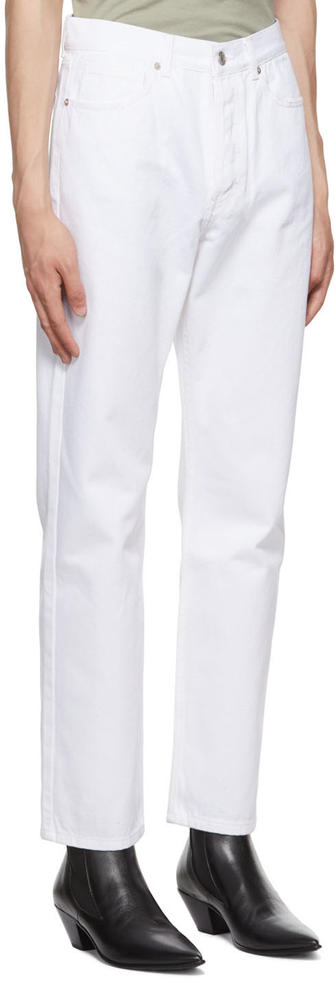 Recto White Straight-Leg Jeans