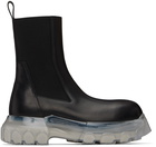 Rick Owens Black Porterville Beatle Bozo Tractor Boots