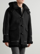 Mr P. - Oversized Shearling Duffle Coat - Black